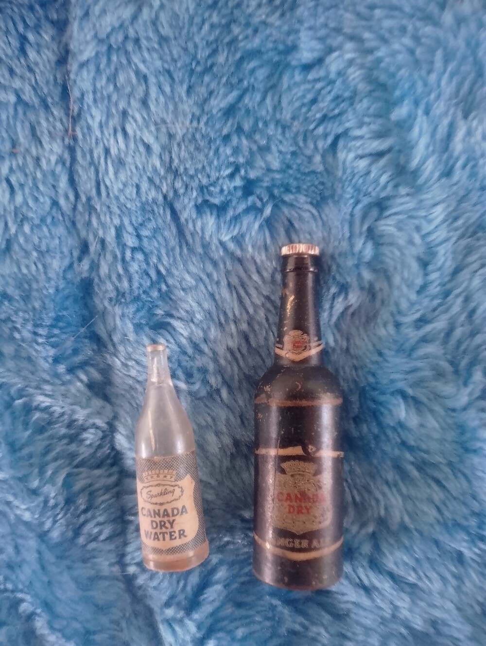 Miniature Canada Dry  Soda  Bottles - Lot Of 2